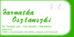 harmatka oszlanszki business card